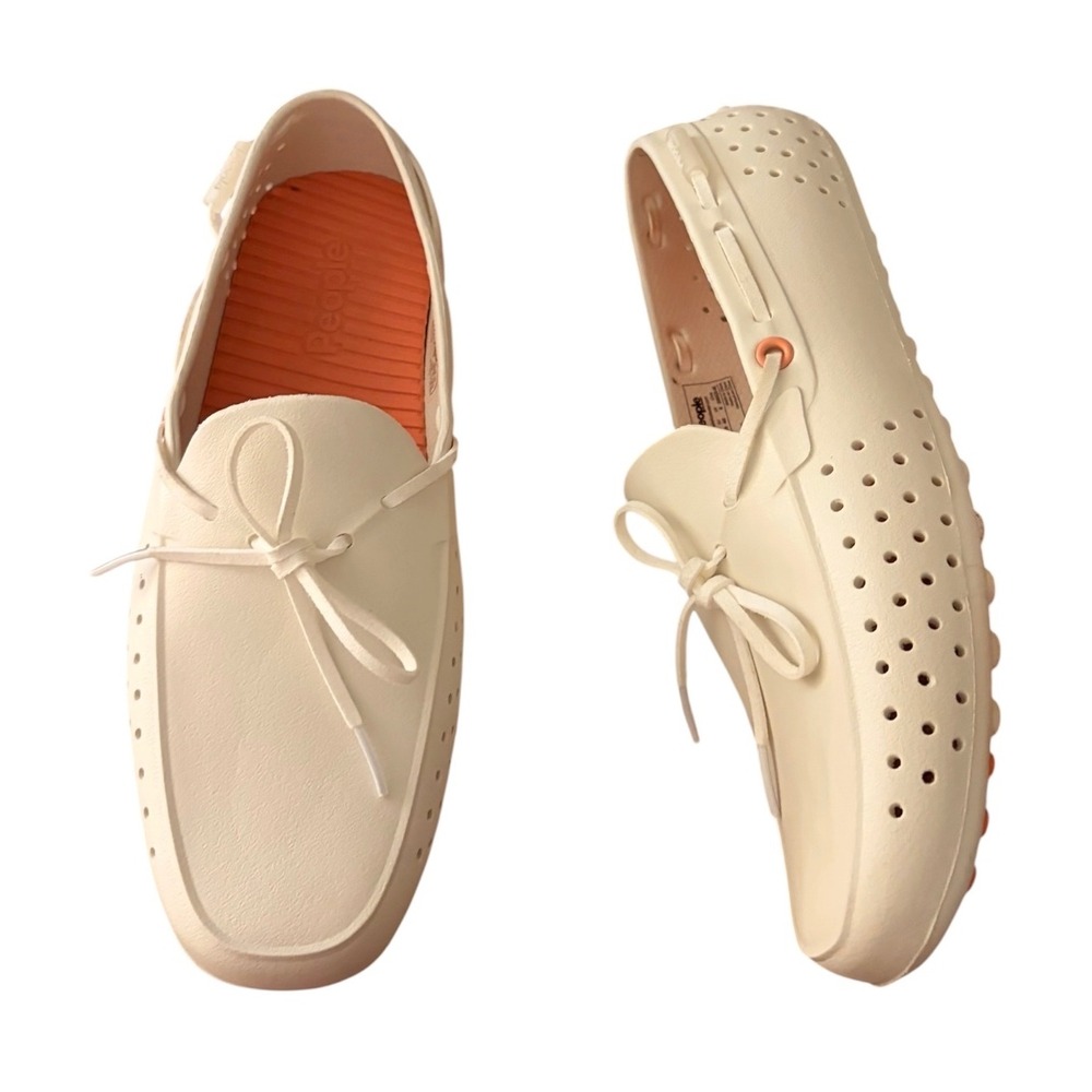 People Footwear Senna Cream EVA Loafers Size W9 M7 Driving Mocs Shoes